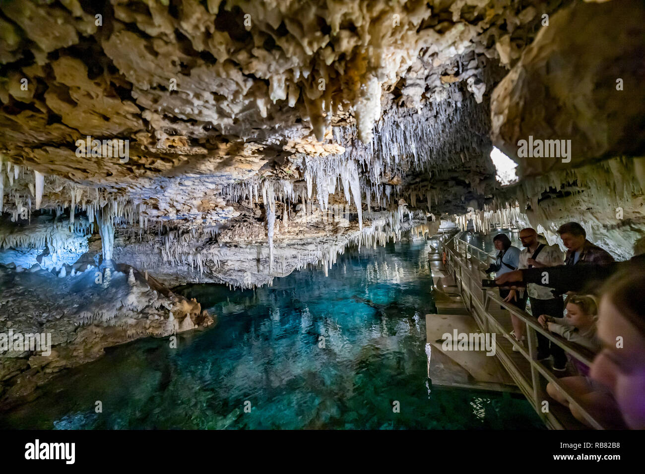 Hamilton, Burmuda. Le grotte di cristallo è una delle Bermuda devono vedere meraviglie naturali. Foto Stock