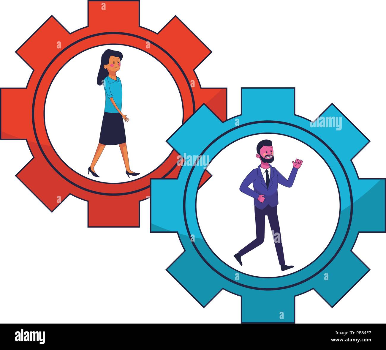 Business dirigenti Collaboratori Illustrazione Vettoriale