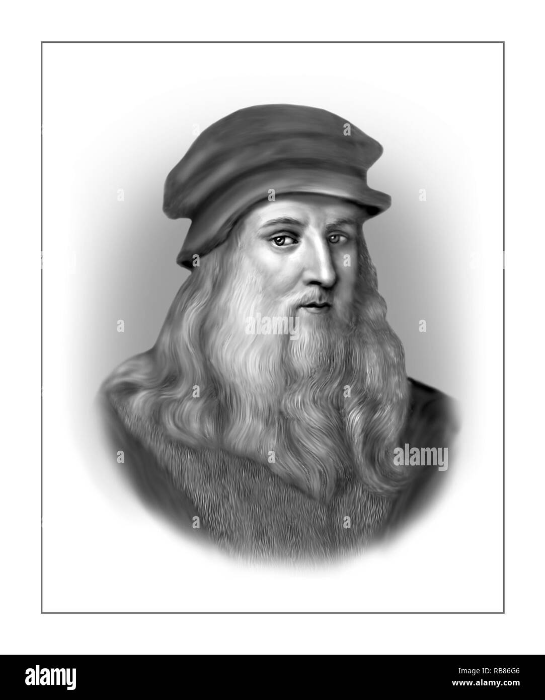 Leonardo da Vinci 1452 1519 italiano Pittore scultore architetto ingegnere Foto Stock