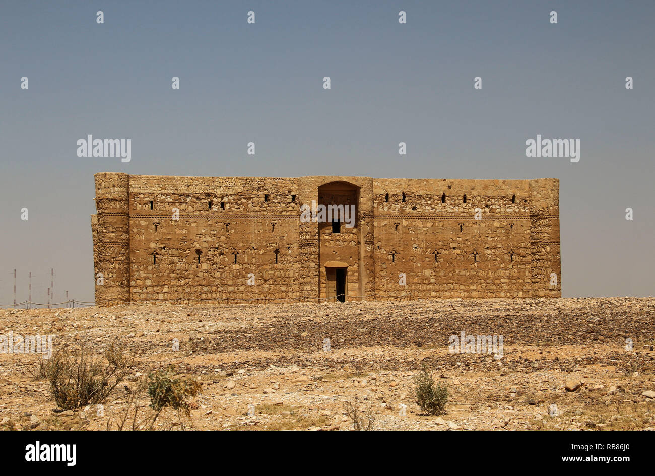 Qasr Kharana, il castello nel deserto orientale in Giordania Foto Stock