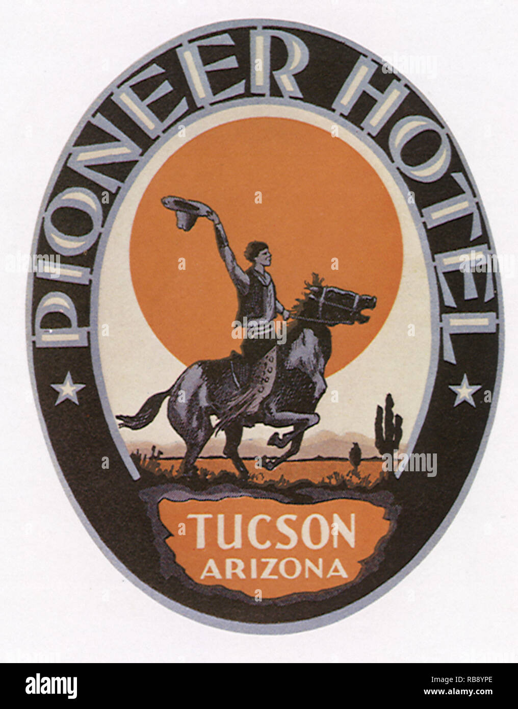 Ovale Etichetta Bagaglio da Tucson Foto Stock