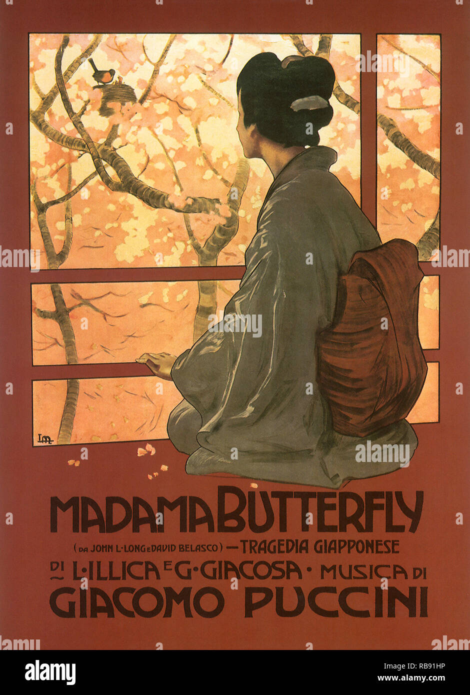 Madame Butterfly Poster Foto Stock