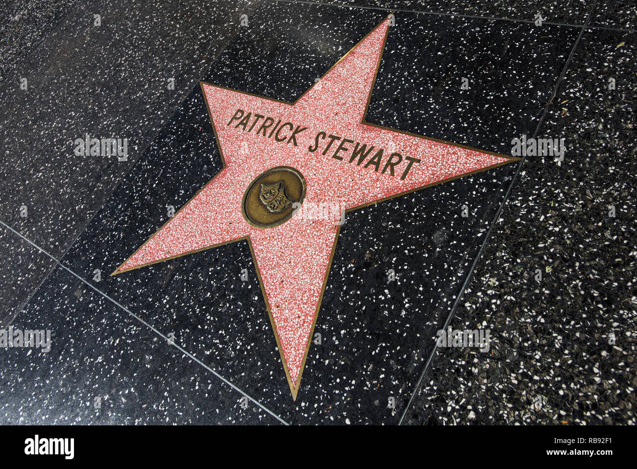 Hollywood Walk of Fame. Hollywood Boulevard. Foto Stock