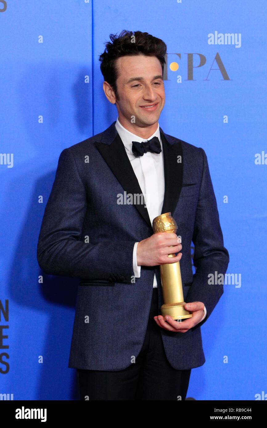 Beverly Hills, CA. Il 6 gennaio, 2019. Justin Hurwitz in sala stampa per 76th Annuale di Golden Globe Awards, il Beverly Hilton di Beverly Hills, CA 6 gennaio 2019. Credito: Priscilla concedere/Everett raccolta/Alamy Live News Foto Stock