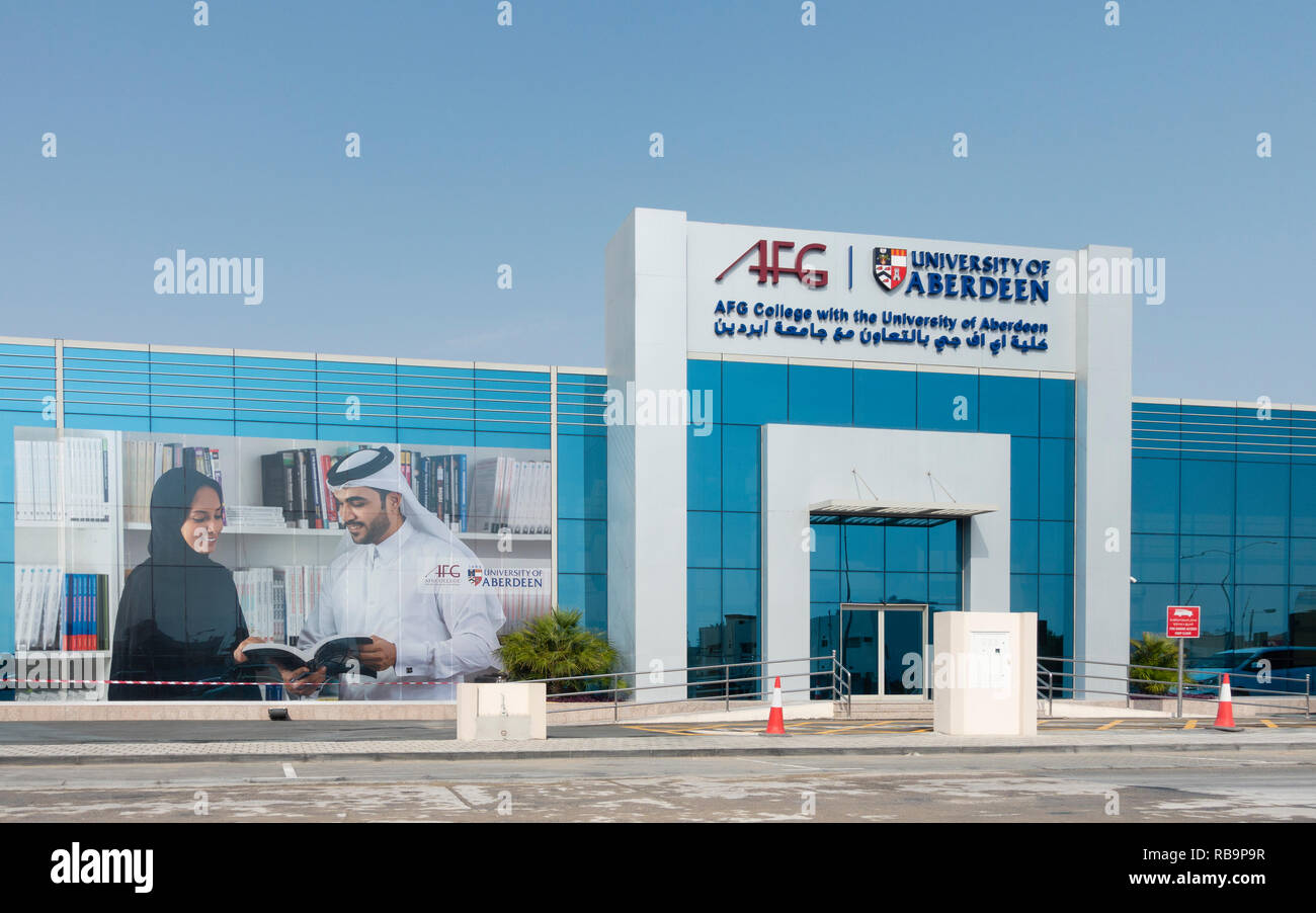 AFG College con l Università di Aberdeen , a Doha in Qatar Foto Stock