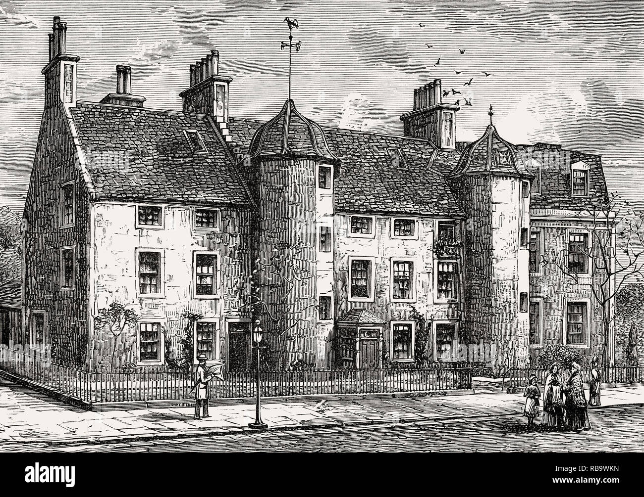 Dalry House, Dalry, Edimburgo, Scozia, XIX secolo Foto Stock
