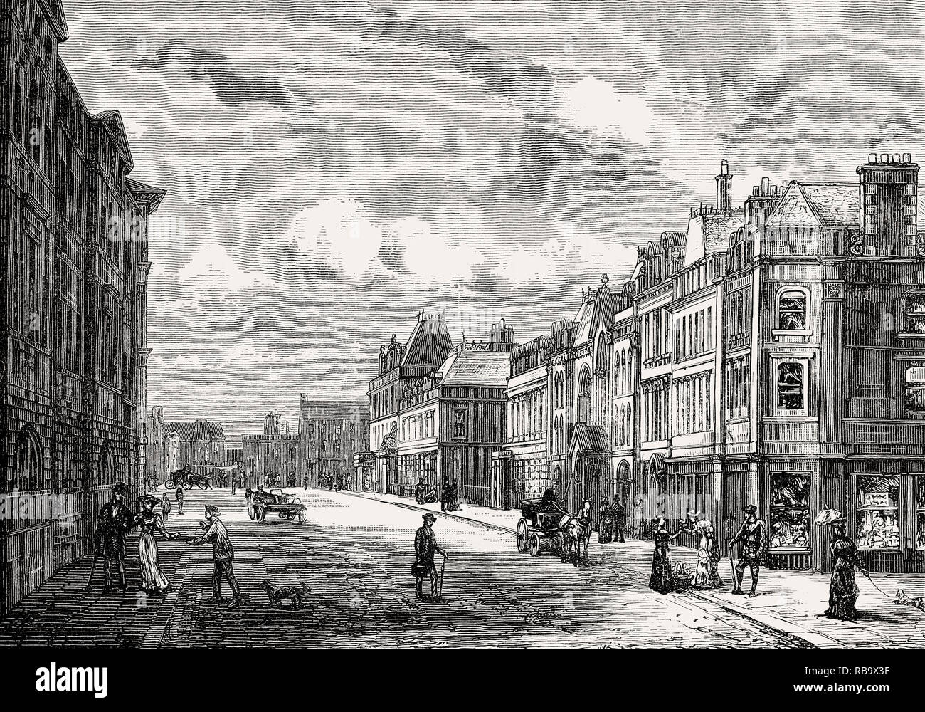Camere Street, Edimburgo, Scozia, XIX secolo Foto Stock