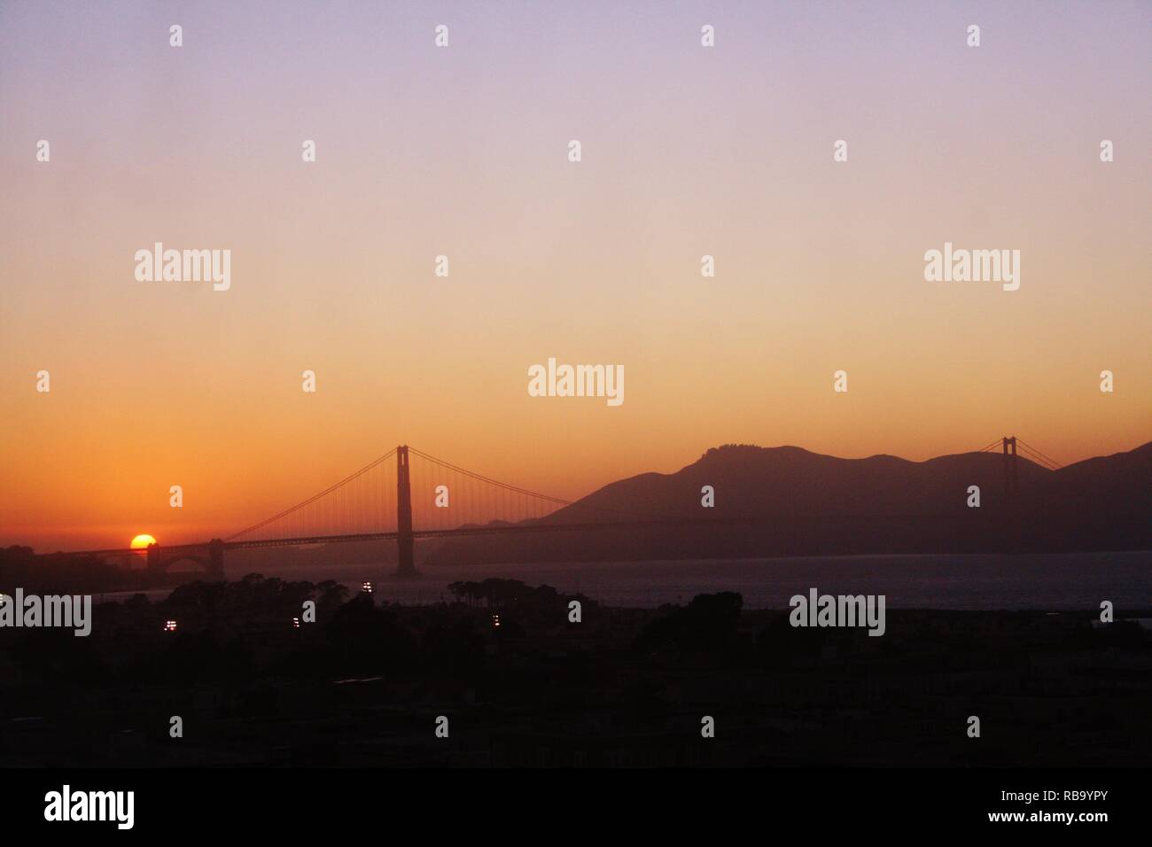 San Francisco sunset Foto Stock