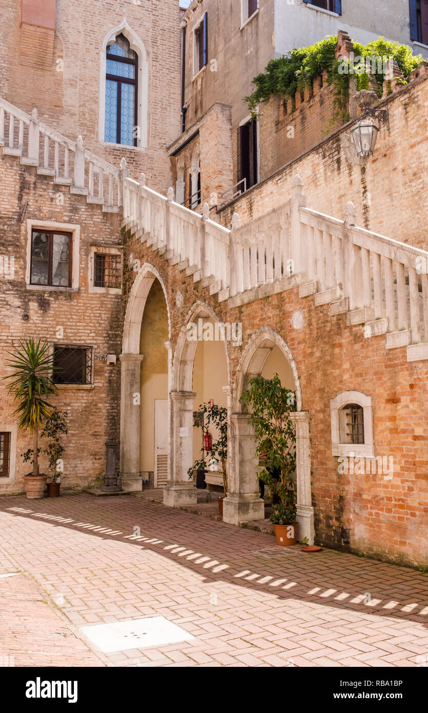 Le scene e i dettagli da strade e canali di Venezia, Italia Foto Stock