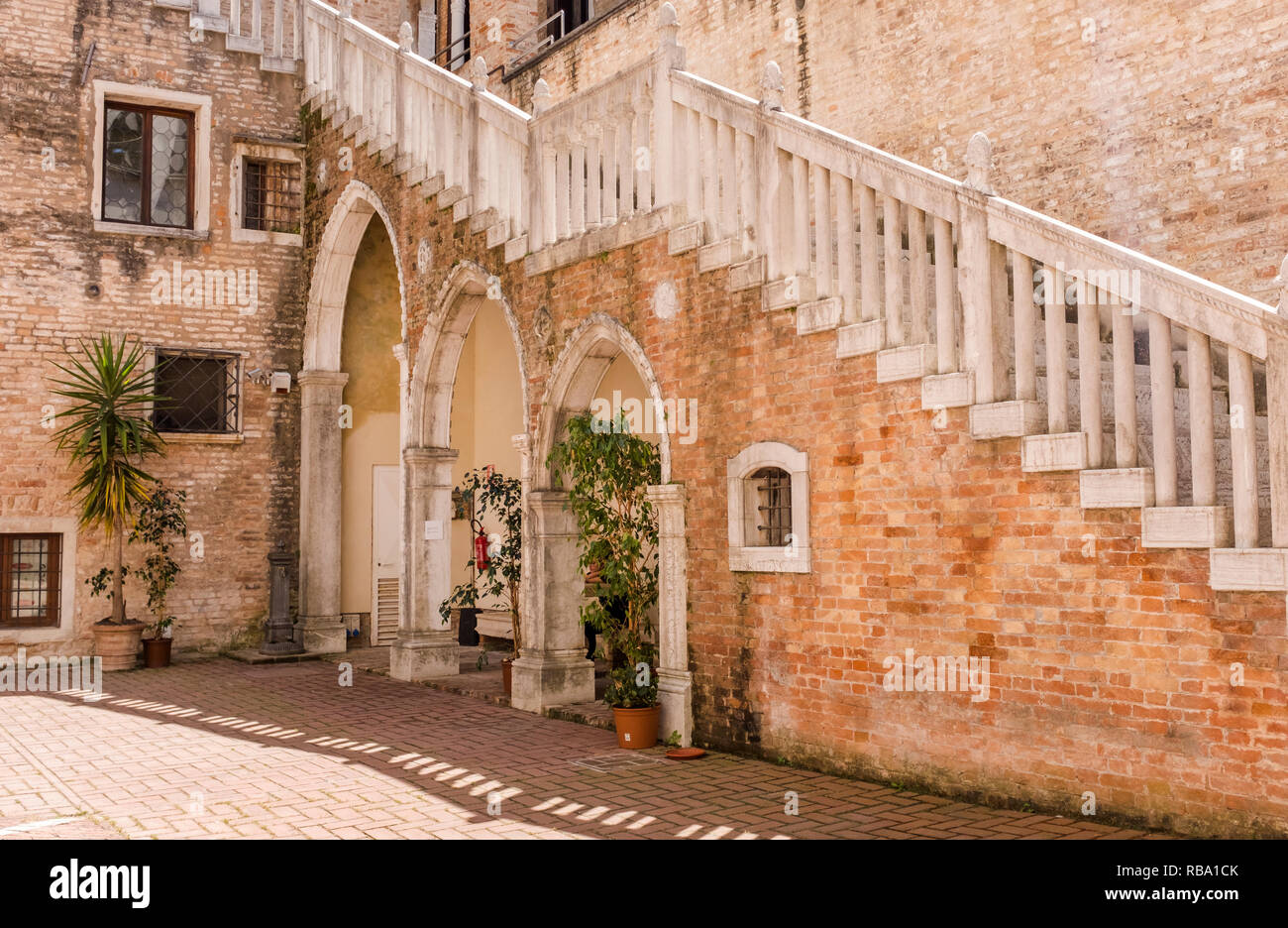 Le scene e i dettagli da strade e canali di Venezia, Italia Foto Stock