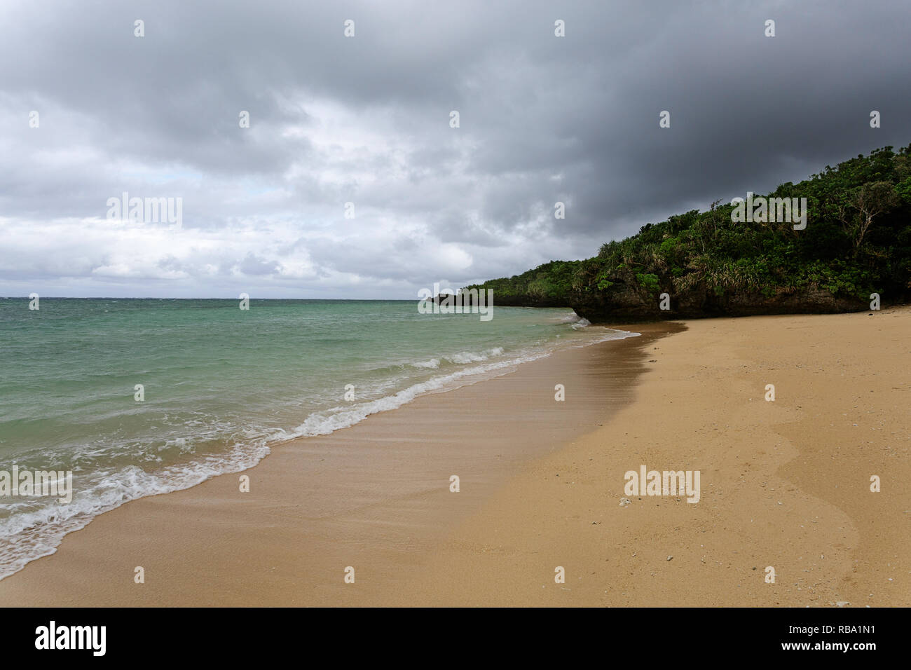 Spiaggia appartata, Ishigaki, Giappone Foto Stock