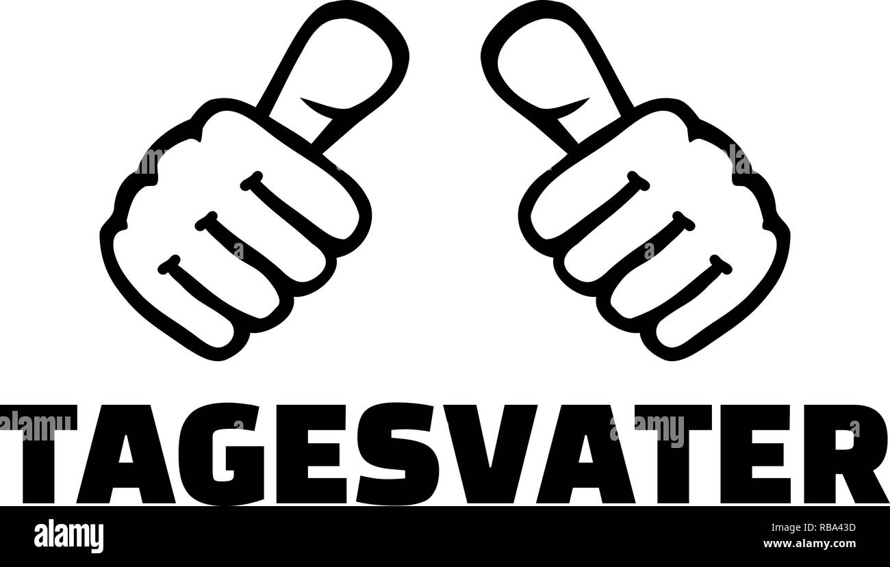 Childminder o babysitter pollici maschio tedesco Foto Stock