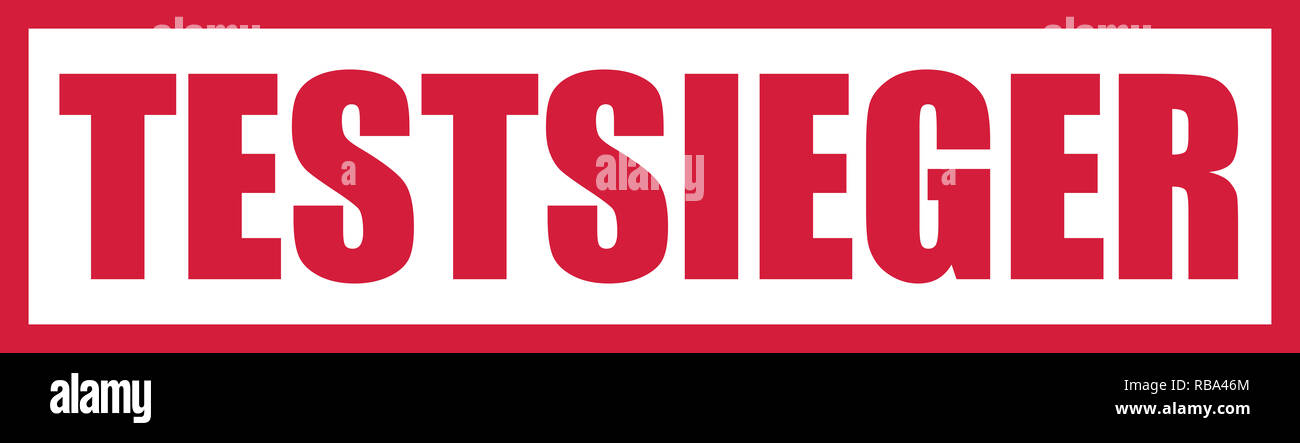 Vincitore del test timbro tedesco rosso Foto Stock
