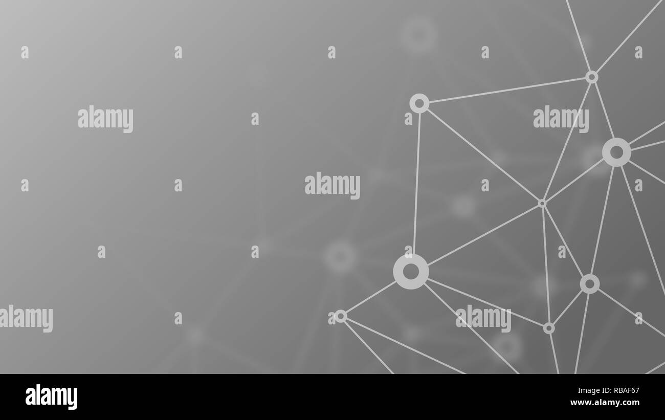 Abstract futuristico blockchain crypto. Puntini bianchi e forme in triangoli. Moderna tecnologia digitale concetto texture per banner o web design Foto Stock