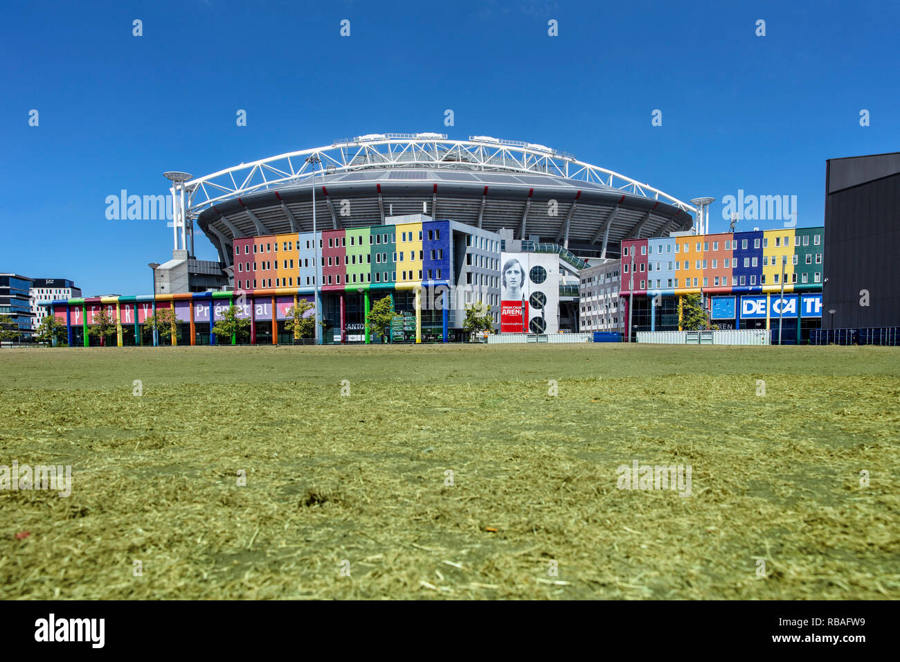 I Paesi Bassi, Amsterdam. Johan Cruijff ArenA Stadium, casa del club calcistico Ajax. Il calendario eventi include anche i concerti e festival di danza Foto Stock