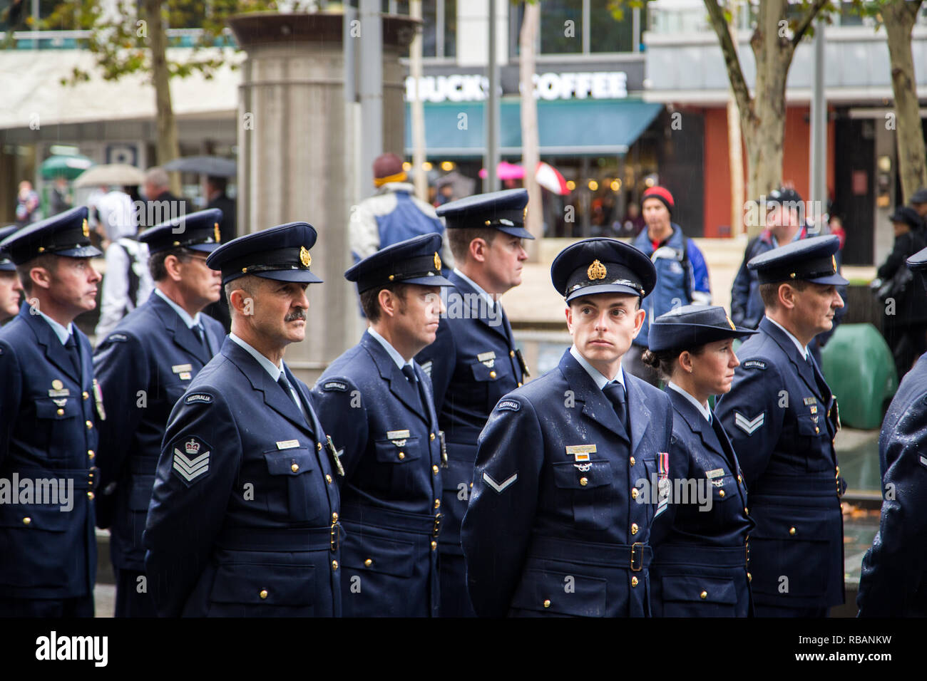 ANZAC Day Rimembranza Parade di Melbourne 2015 Foto Stock