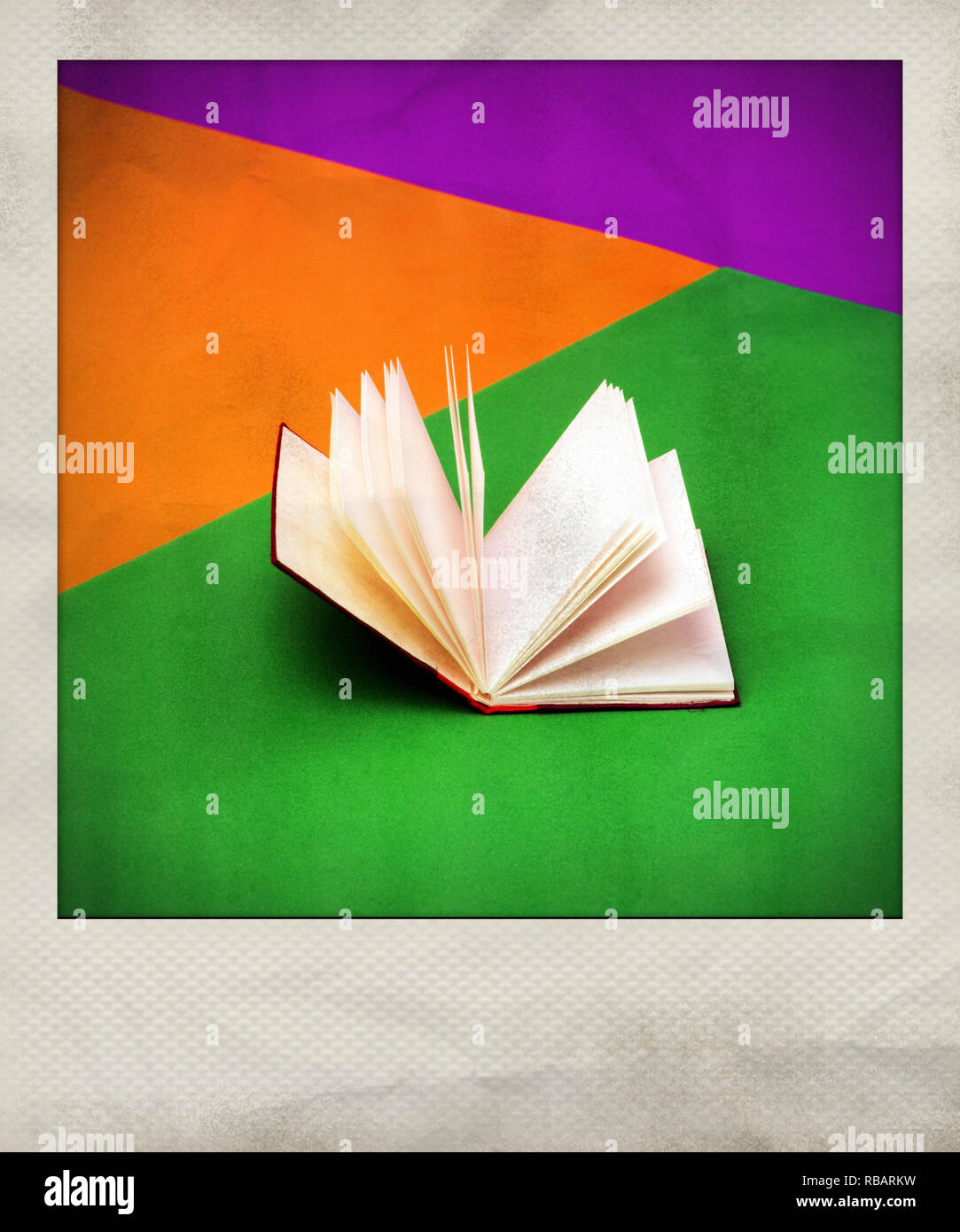 Polaroid effetto del libro Foto Stock