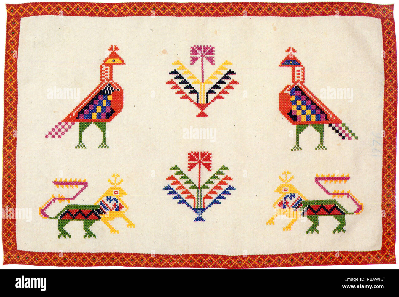 Animali ricamato. Foto Stock
