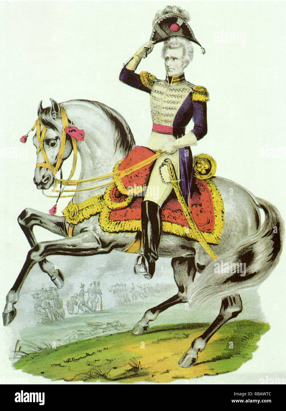 Generale Andrew Jackson, l'eroe di New Orleans 1837. Foto Stock