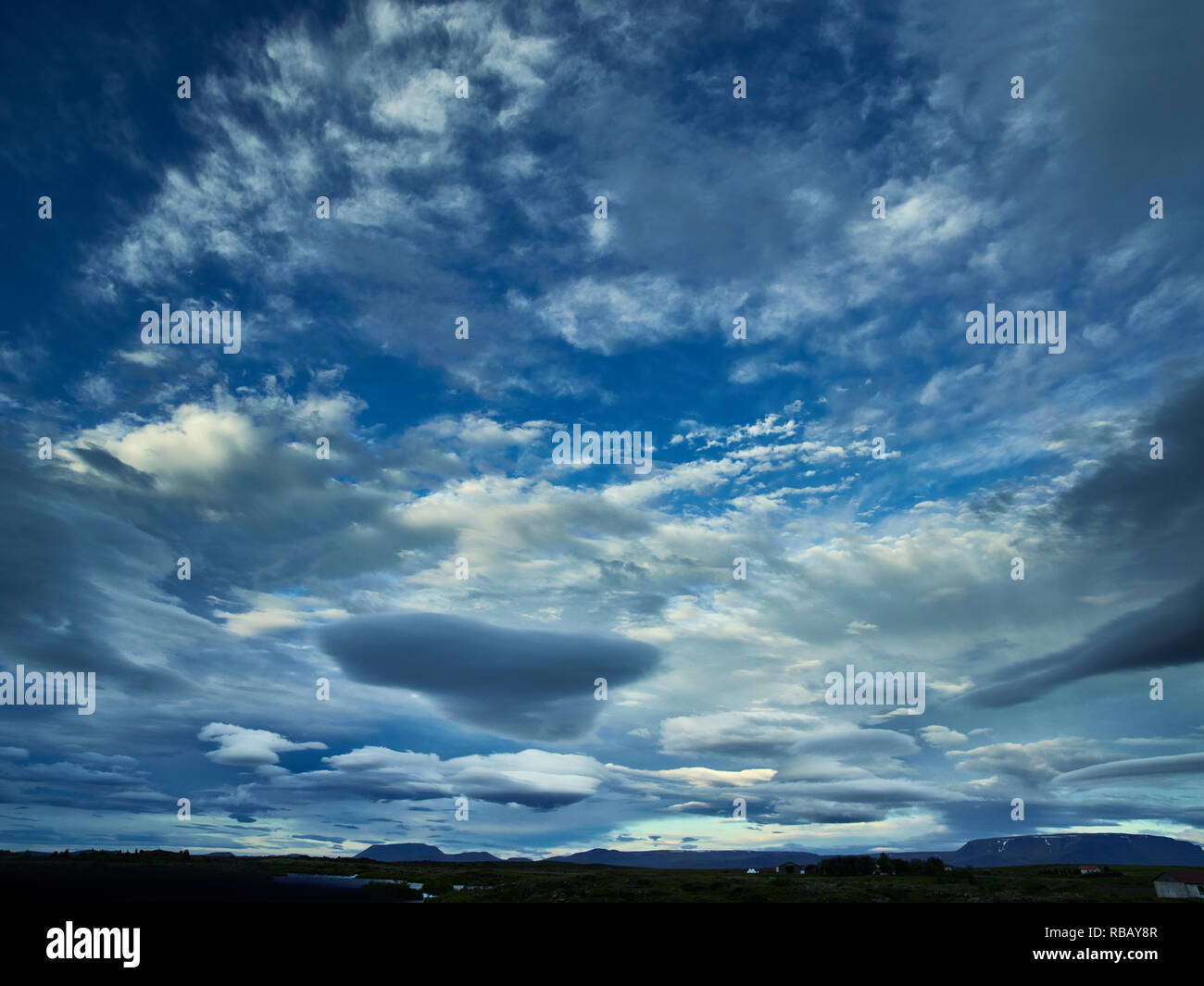 Cloudscape, Islanda Foto Stock