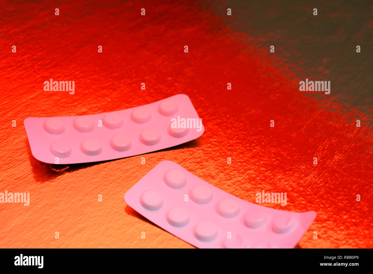 Pillole di farmaci, il rischio di attacchi di cuore e ictus Foto Stock