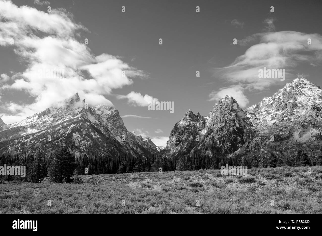 Teton gamma di Grand Teton National Park negli Stati Uniti Stato del Wyoming Foto Stock