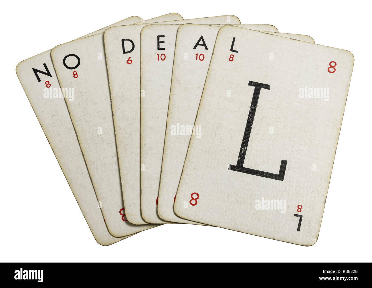 Lessico giocando a carte di precisare le parole No Deal Foto Stock