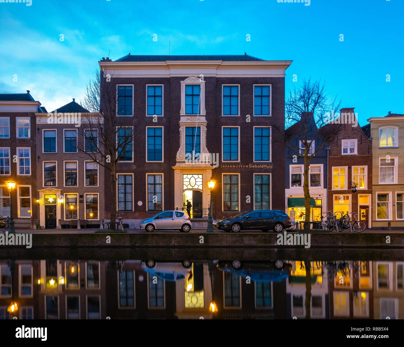 Giappone Museo SieboldHuis Leiden, Giappone Museo Siebold Huis, la casa e ora museo di Von Siebold, iniziatore del Giappone gli studi presso l'Università di Leiden. Foto Stock
