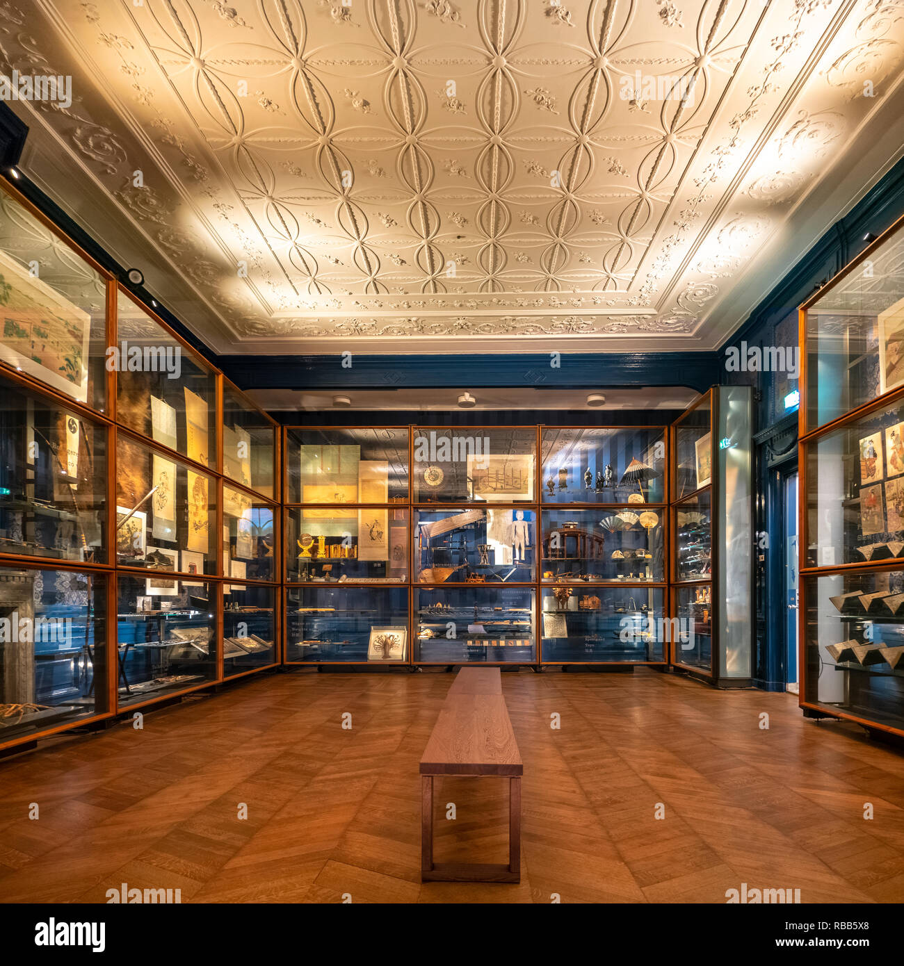 Giappone Museo SieboldHuis Leiden, Giappone Museo Siebold Huis, la casa e ora museo di Von Siebold, iniziatore del Giappone gli studi presso l'Università di Leiden. Foto Stock