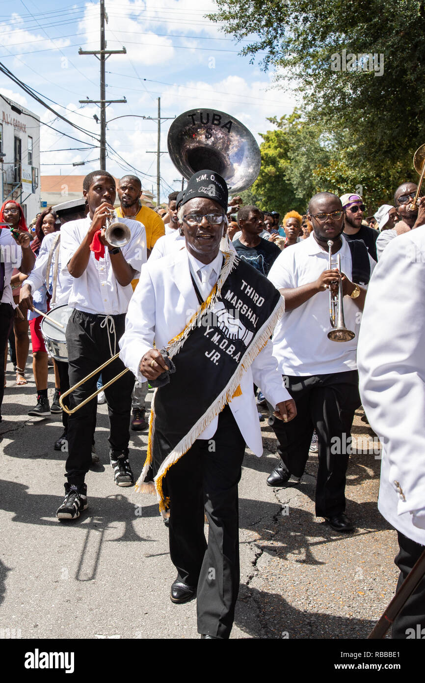 Seconda linea Parade. New Orleans, in Louisiana. Settembre, 2018 Foto Stock