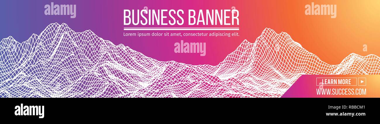 Vettore di computer banner. Business Design banner EPS 10 Illustrazione Vettoriale