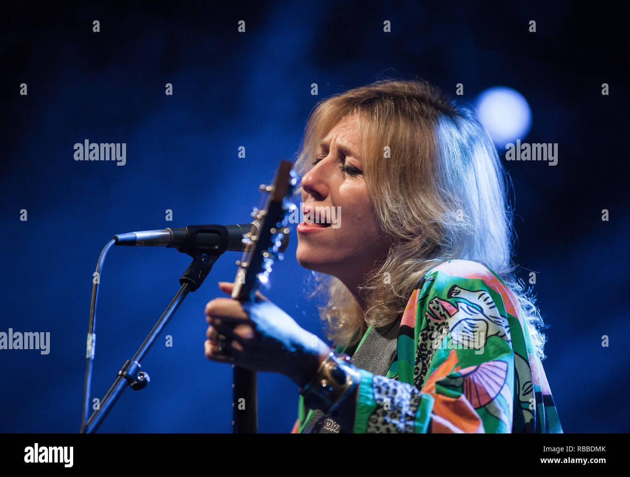 Il American-Canadian cantante, compositore e musicista Martha Wainwright esegue un concerto dal vivo presso il Danish folk, blues e il festival della musica country Tønder Festival 2014. Danimarca, 31/08 2014. Ad eccezione della Danimarca. Foto Stock