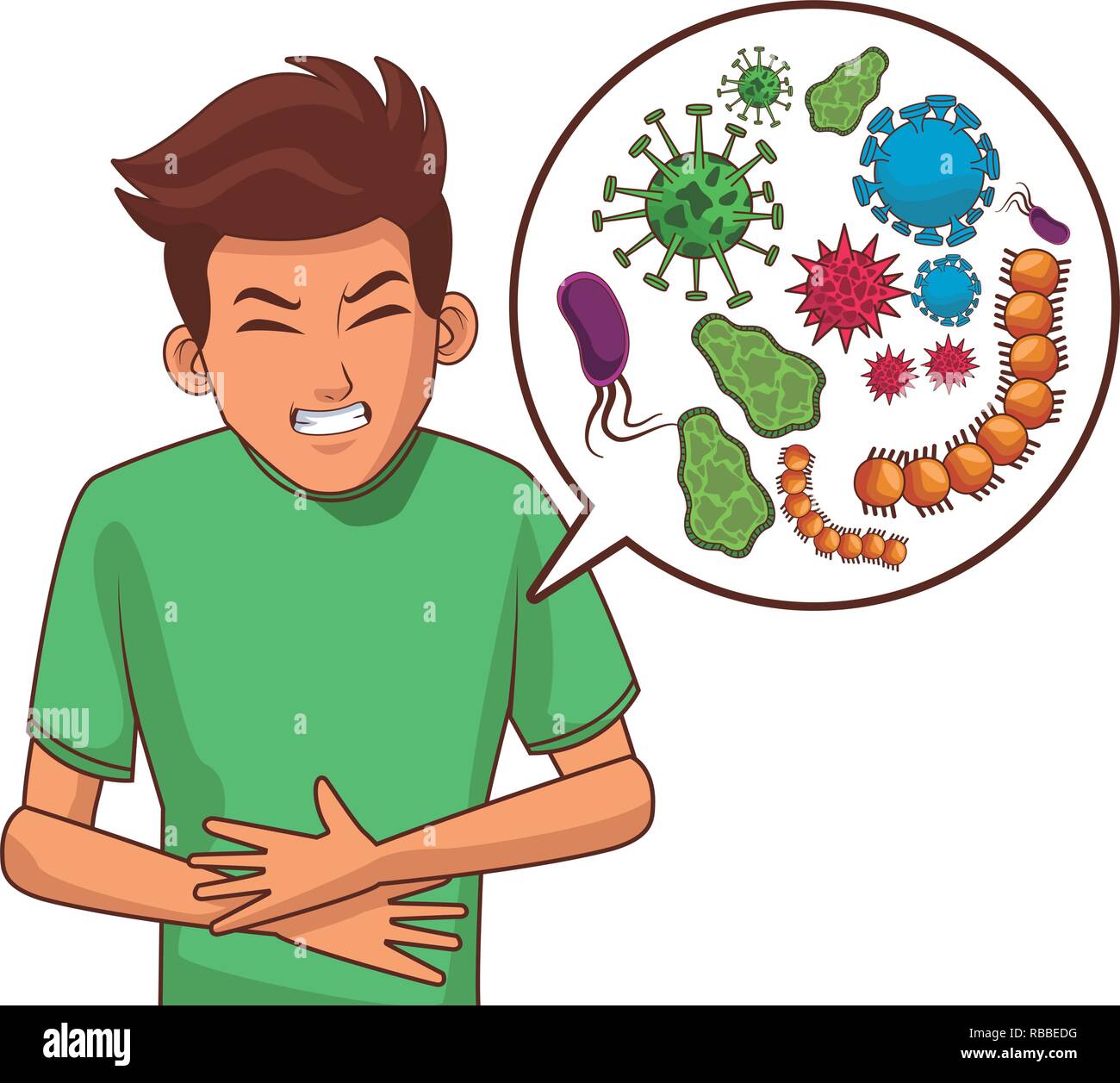 giovane-uomo-malato-cartoon-immagine-e-vettoriale-alamy