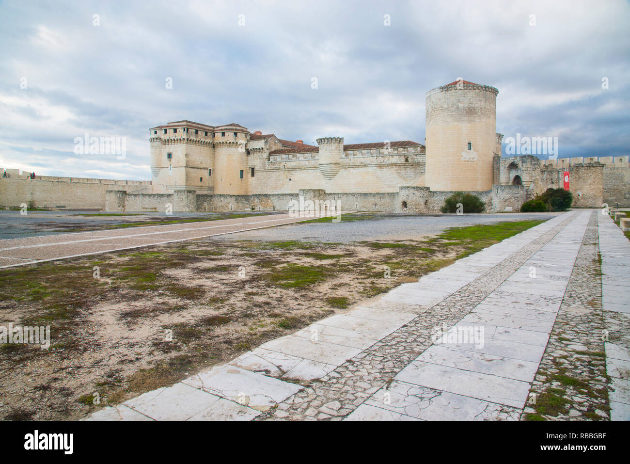 Il castello in stile mudejar. Cuellar, provincia di Segovia Castilla Leon, Spagna. Foto Stock
