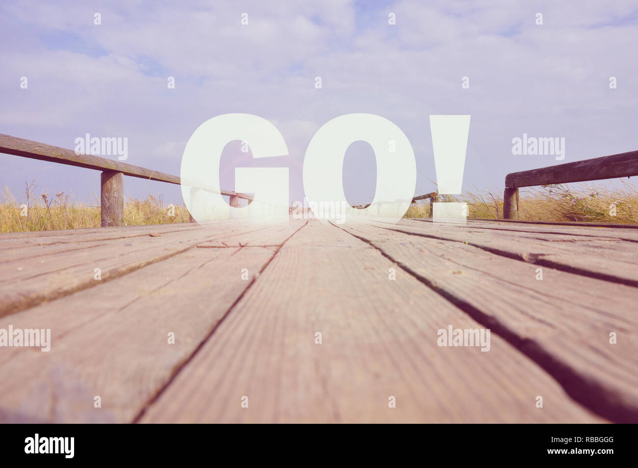 Vintage-style legno percorso con la WORD or da jziprian Foto Stock