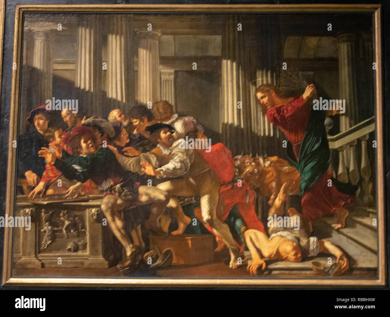 Christ driving merchants from the temple immagini e fotografie stock ad