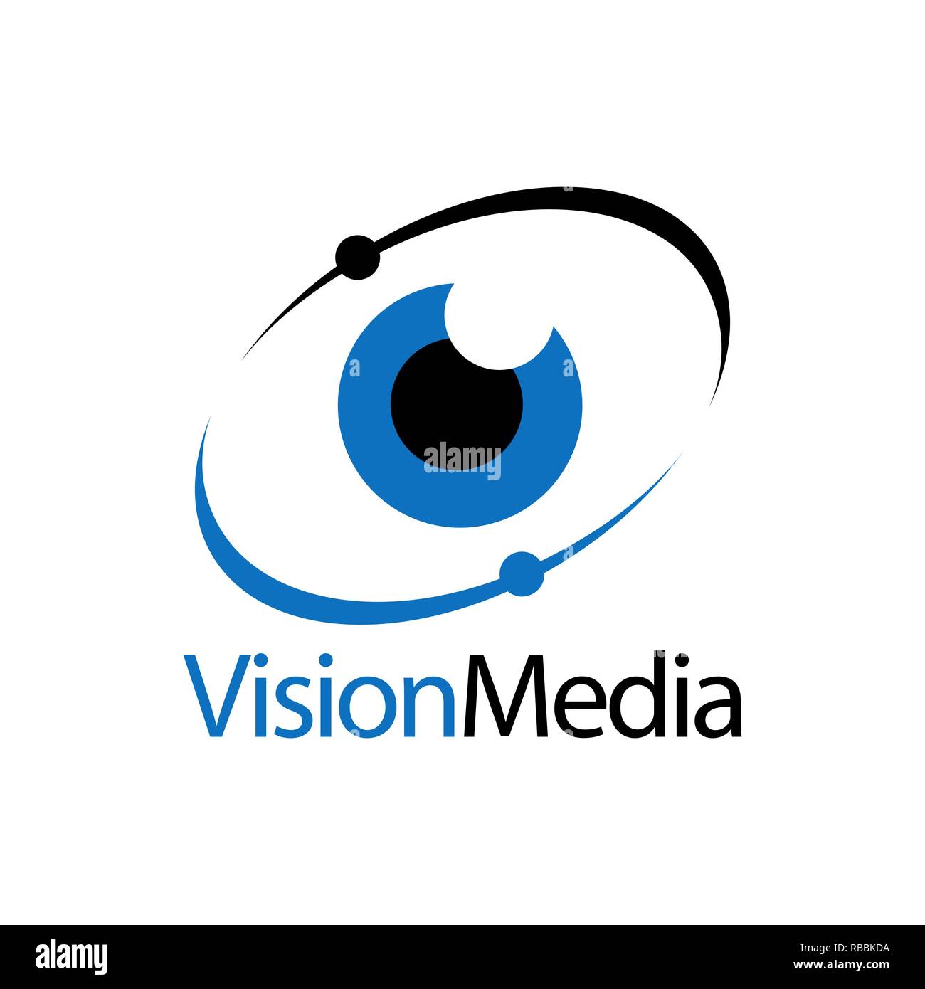 Icona occhio Visione logo media concept design template idea Illustrazione Vettoriale