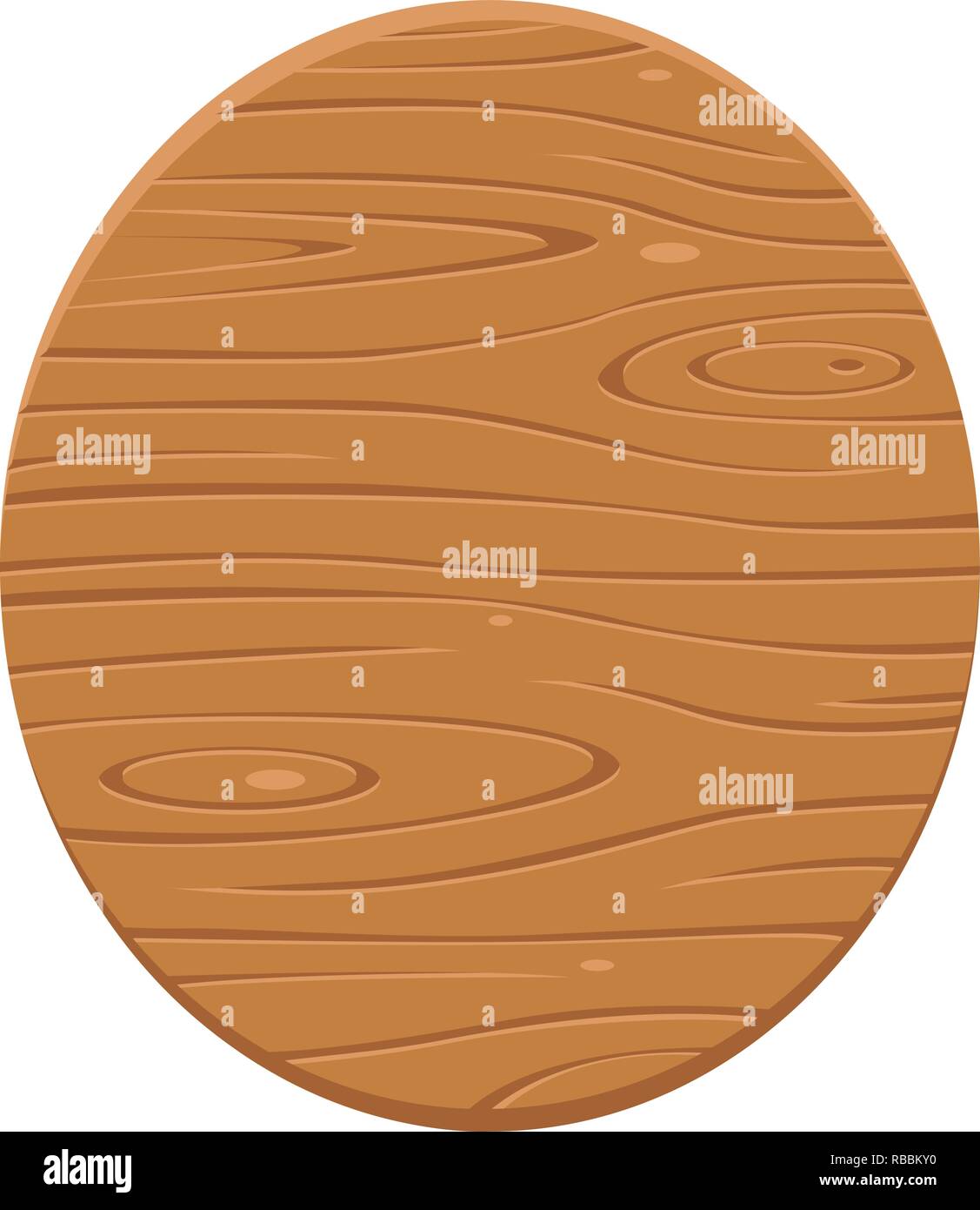 Cartello in legno in una forma ovale. Illustrazione Vettoriale