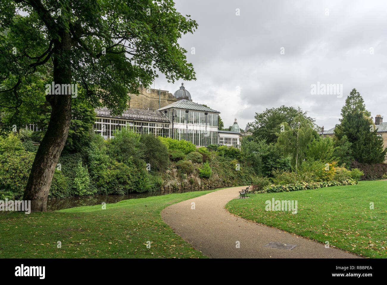 Pavilion Gardens in Buxton, Derbyshire, Regno Unito Foto Stock