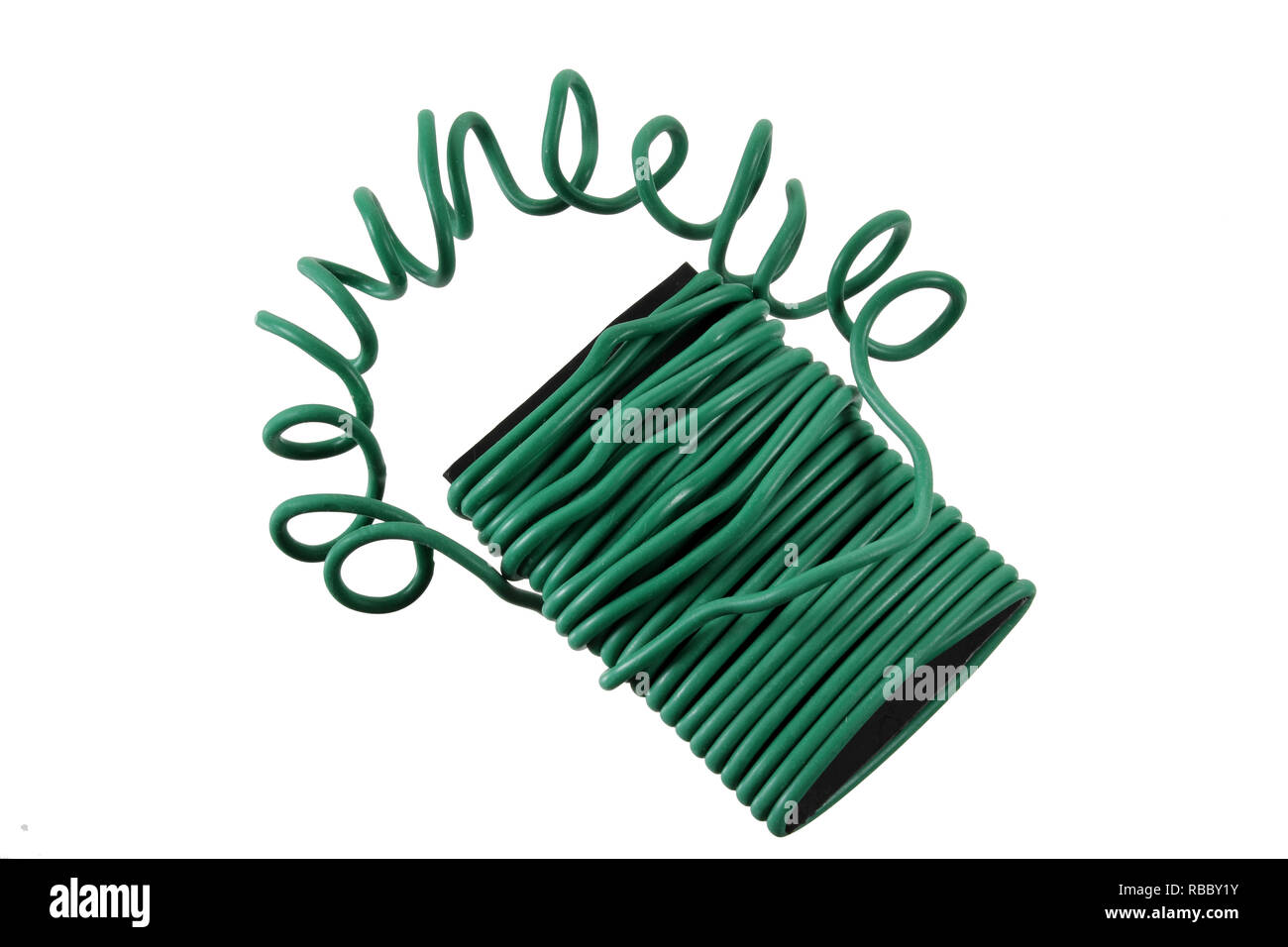 Giardino Filo su sfondo bianco Foto Stock