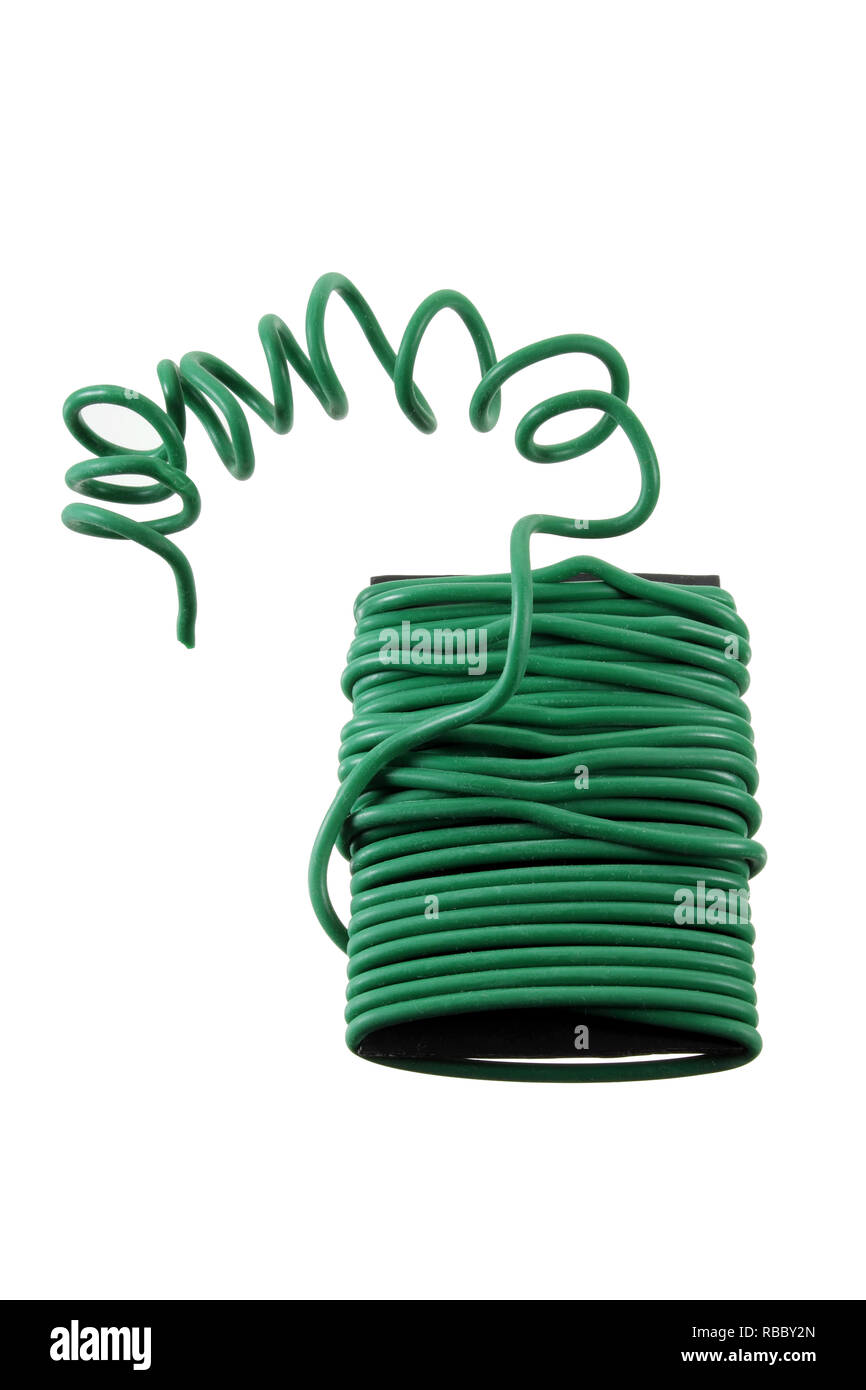 Giardino Filo su sfondo bianco Foto Stock