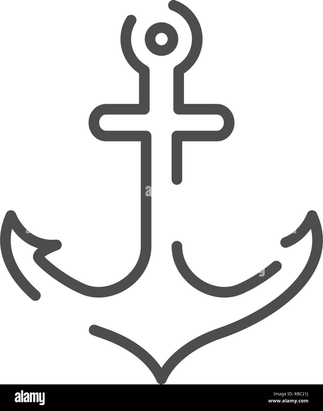 Anchor graphic design template illustrazione vettoriale isolato Illustrazione Vettoriale