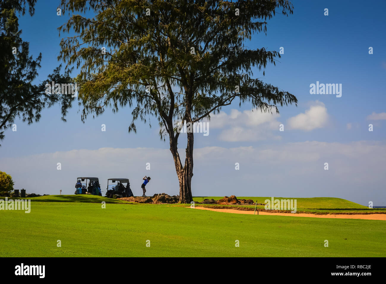 Kapalua, Maui, Hawaii.esclusivo resort area con alberghi, eleganti case, campi da golf di classe mondiale, spiagge e ristoranti. Foto Stock