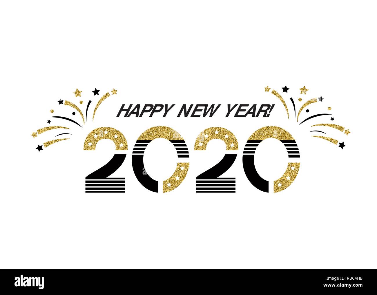 Frasi Natale 2020.Vector 2020 Felice Anno Nuovo Segno Con Golden Glitter Texture Illustrazione Le Frasi Con Fuochi D Artificio E Stelle Di Natale Immagine E Vettoriale Alamy