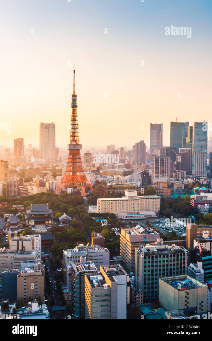 La Torre di Tokyo, Minato, Tokyo, regione di Kanto, Giappone. Foto Stock