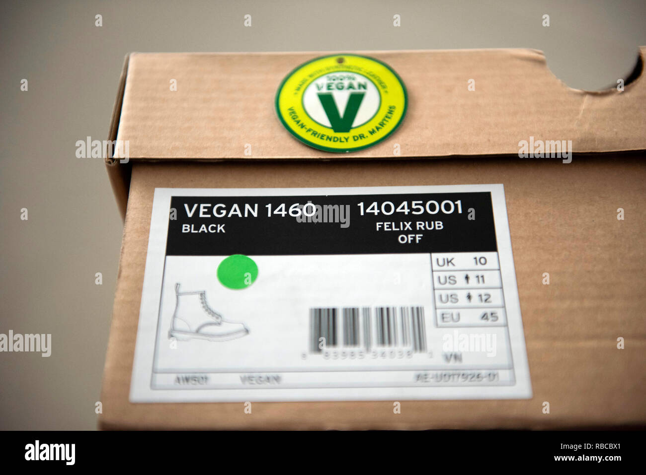 Vegan friendly Dr Martens stivali. Foto Stock