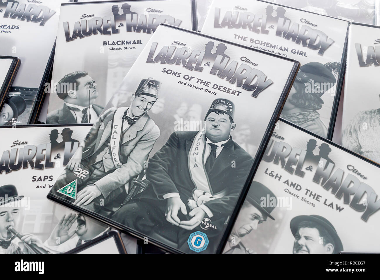 La copertina del DVD di figli del deserto - un classico film di Laurel e Hardy Foto Stock