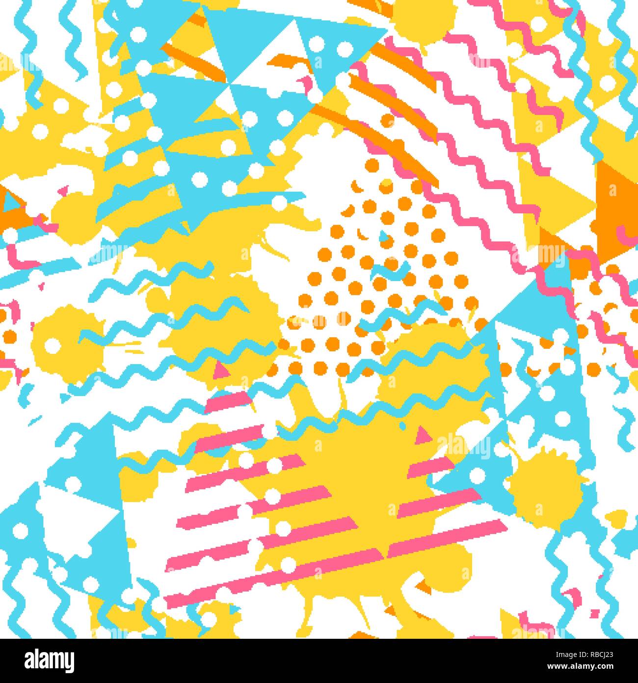 Abstract disegno geometrico con forma triangolare e grunge texture macchia Illustrazione Vettoriale