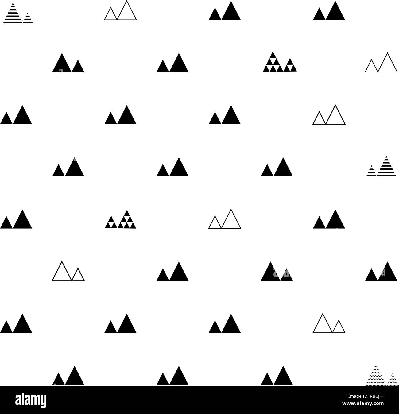 Seamless pattern piramide. Piastrella geometrica ripetere con triangoli. Illustrazione Vettoriale
