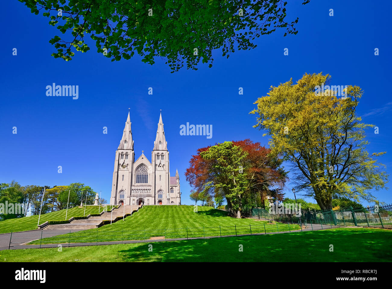 Irlanda del Nord, Armagh, St Patricks Cattedrale cattolica romana. Foto Stock